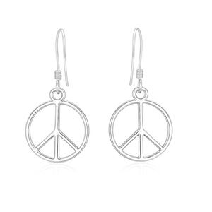 Peace Sign Dangle Earrings
